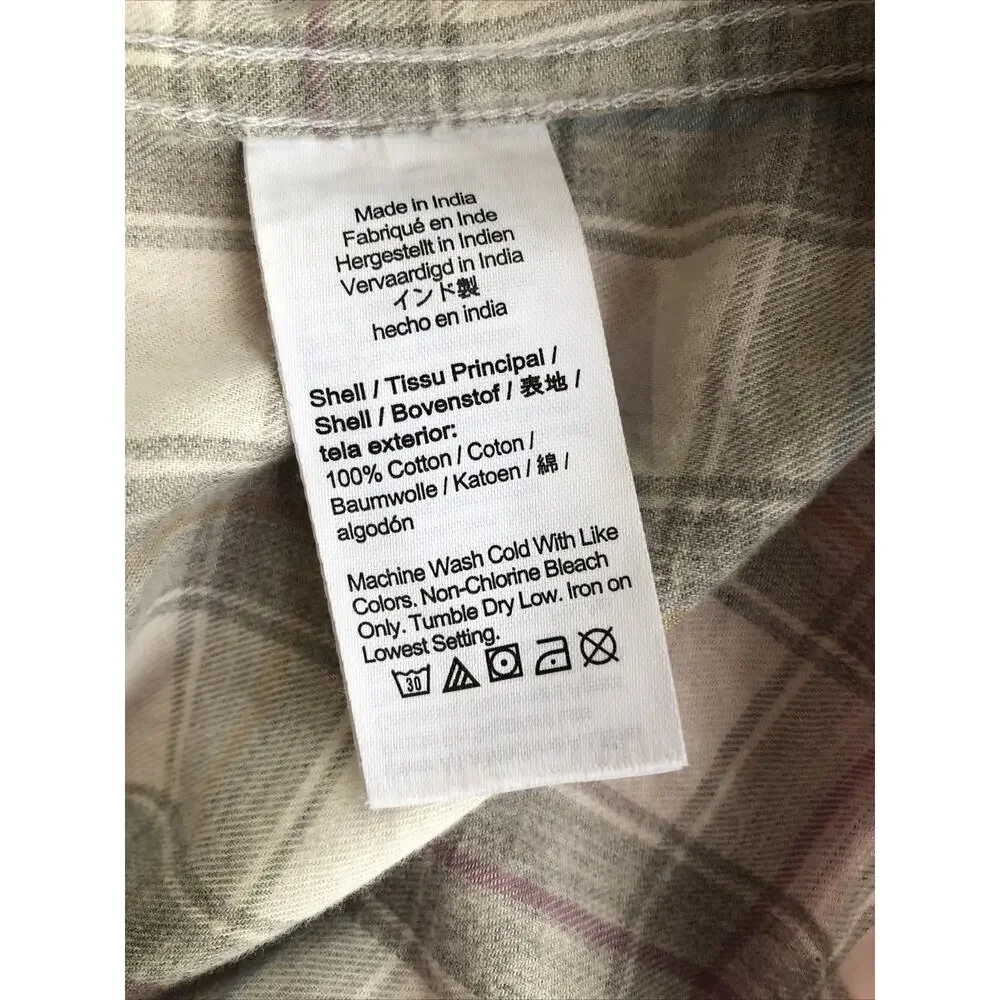 NWOT J. Crew Men’s Brushed Twill Button Down XL White Blue Grey Long Sleeve